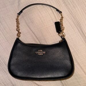 Coach Black Leather Shoulder Bag